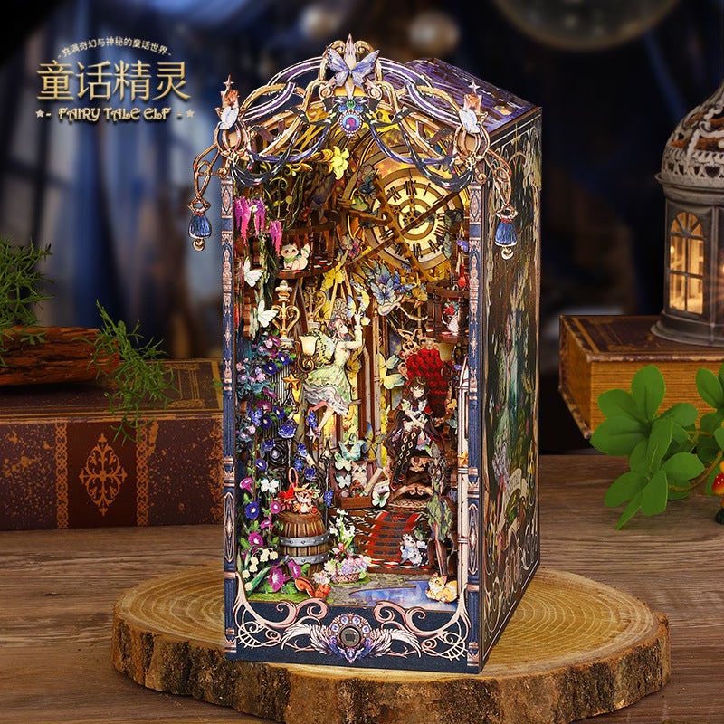 Diy Cottage Fairy Tale Elf Three-Dimensional Book Stand Model Hand-Assembled Creative Birthday Gift Decoration - Image 3